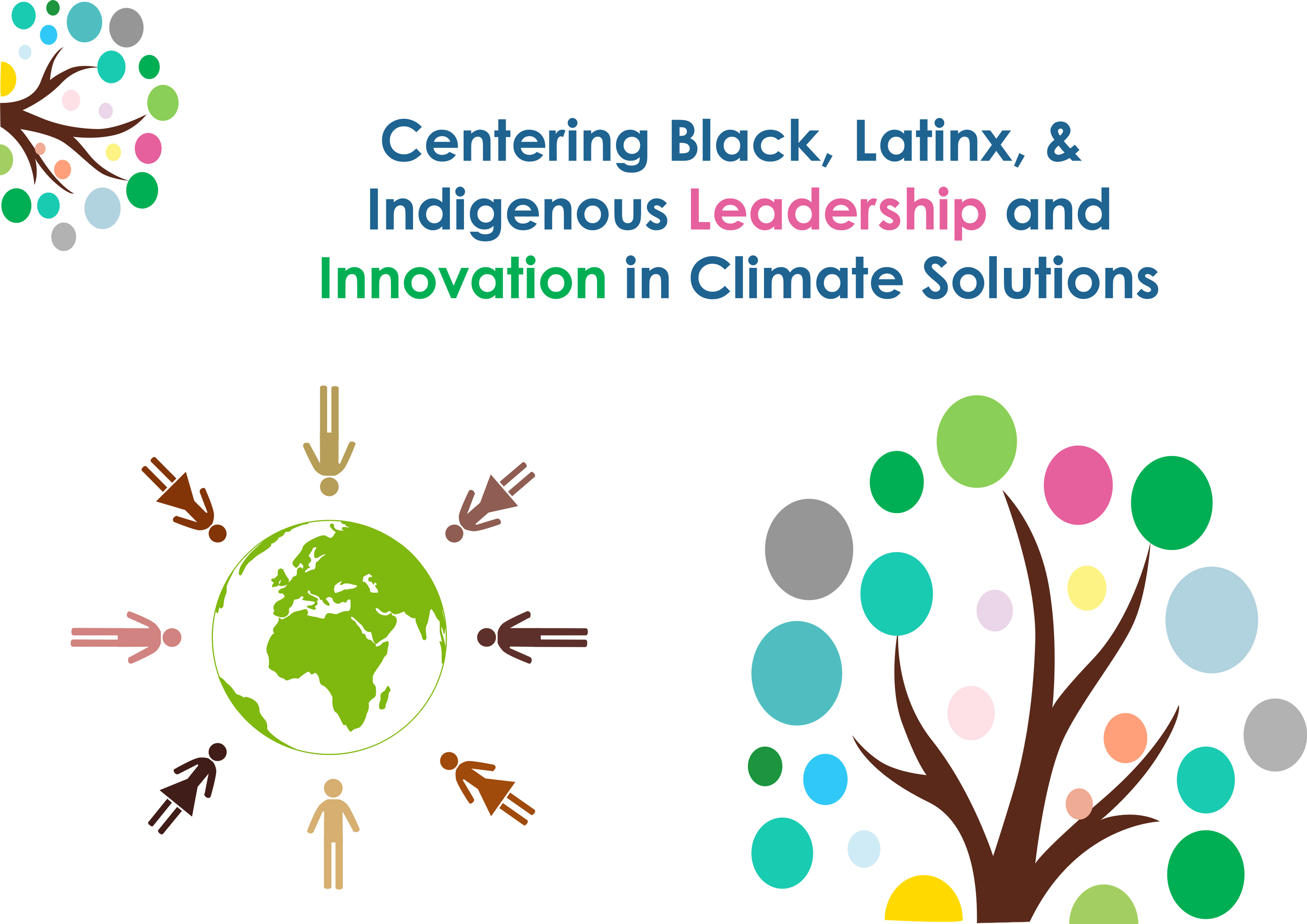 Just Solutions article by Cristina Munoz De La Torre featured image saying Centering Black, Latinx, and Indigenous Leadership and Innovation in Climate Solutions