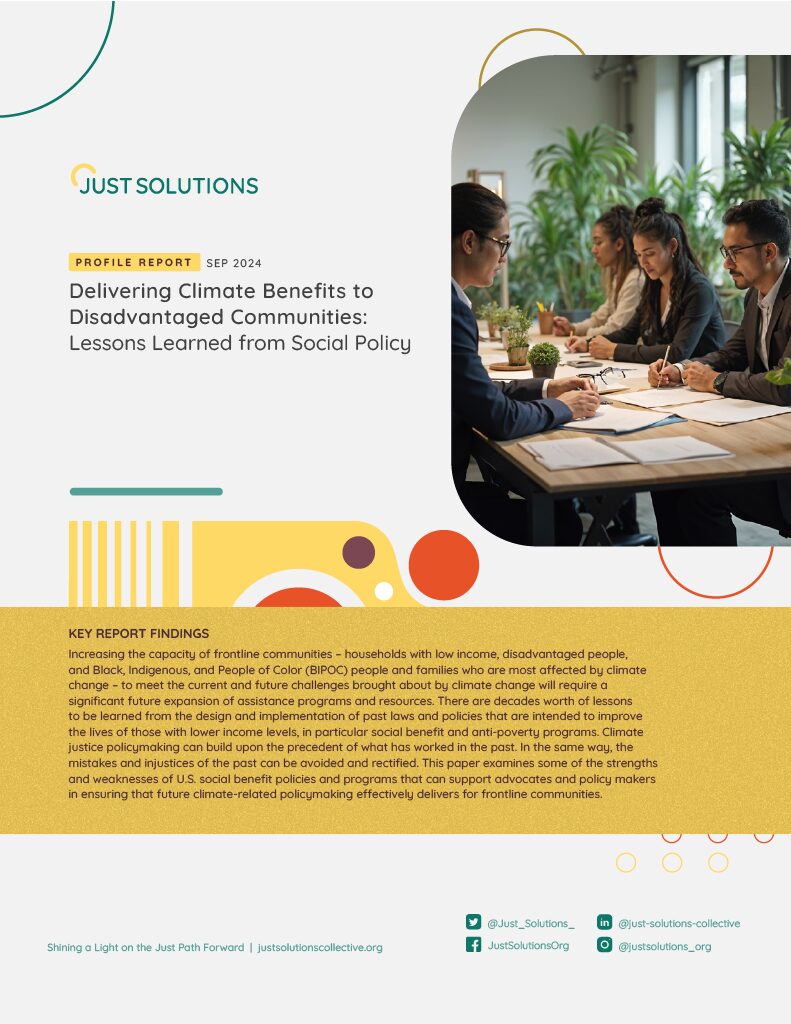 Delivering Climate Benefits to Disadvantaged Communities: Lessons Learned from Social Policy profile report